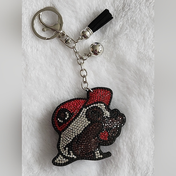 Accessories - Buc-ee Sparkling Red and Brown Beever Keychain Bag Charm